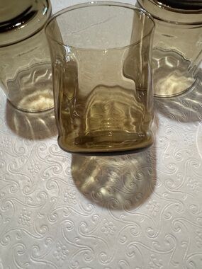 Brown Smoke Libby Swirl Lowball/rocks glasses